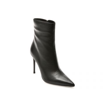 Botine elegante EPICA PREMIUM negre, 2466T, din piele naturala