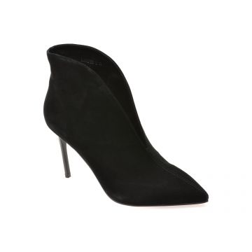 Botine elegante FLAVIA PASSINI negre, 24A452, din piele intoarsa
