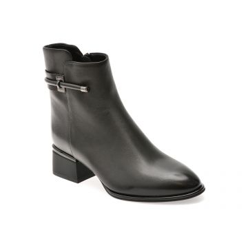 Botine EPICA negre, 105845, din piele naturala