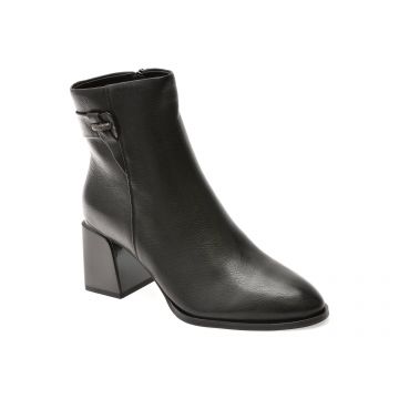 Botine EPICA negre, 4F5133, din piele naturala