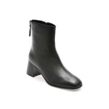 Botine EPICA negre, B102, din piele naturala