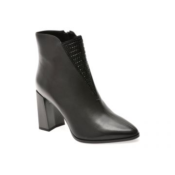 Botine EPICA negre, D135, din piele naturala