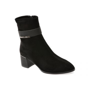 Botine EPICA negre, JM691, din piele intoarsa