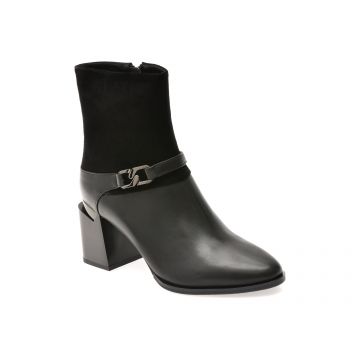 Botine FLAVIA PASSINI negre, D380, din piele naturala