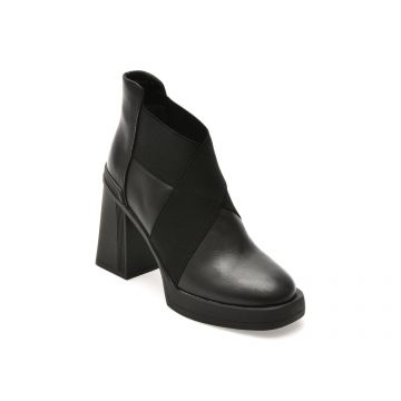 Botine GRYXX negre, H231, din piele naturala