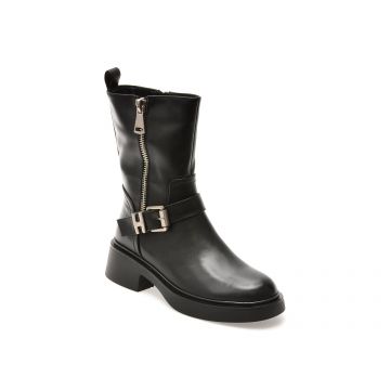 Ghete ALDO negre, N804, din piele naturala
