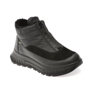 Ghete ARA negre, 26413, din material textil si piele naturala