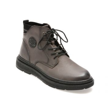 Ghete BITE THE BULLET gri, 28081, din piele naturala