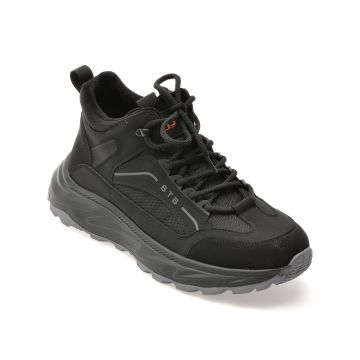 Ghete BITE THE BULLET negre, 58192, din piele naturala