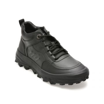 Ghete BITE THE BULLET negre, LT09, din piele naturala