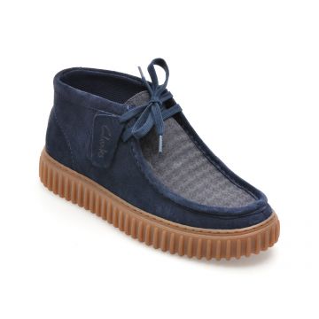 Ghete CLARKS bleumarin, TORHILL HI, din material textil
