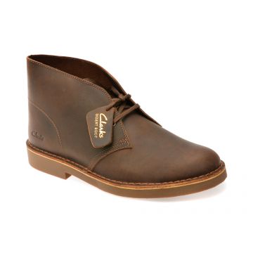 Ghete CLARKS maro, DESERT BT EVO, din piele naturala