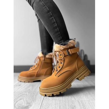 Ghete dama crem imblanite LA302 N11-1