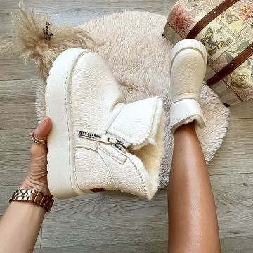 Ghete dama imblanite bej  B717