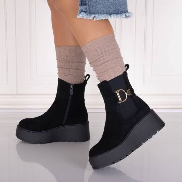 Ghete dama Negre din Piele Ecologica Intoarsa Anirta