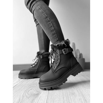 Ghete dama negre imblanite LA302 N11-1