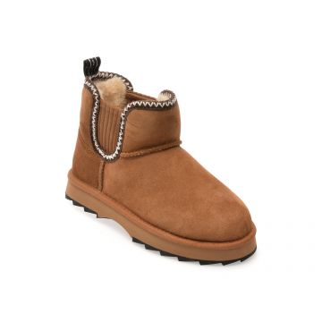 Ghete EMU maro, HIGGIE, din piele intoarsa