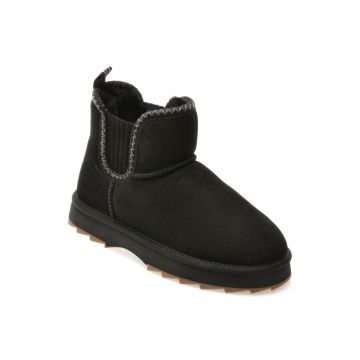 Ghete EMU negre, HIGGIE, din piele intoarsa