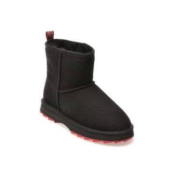 Ghete EMU negre, SHARKY MINI, din piele intoarsa