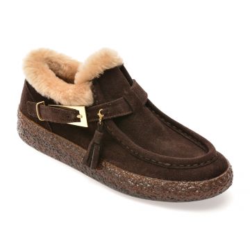 Ghete EPICA maro, 1181561, din piele intoarsa