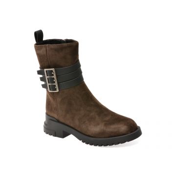 Ghete EPICA maro, AT153, din piele intoarsa