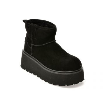 Ghete EPICA negre, 2063, din piele intoarsa