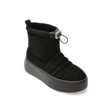 Ghete EPICA negre, 6G305, din piele intoarsa