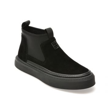 Ghete EPICA negre, 719, din piele intoarsa