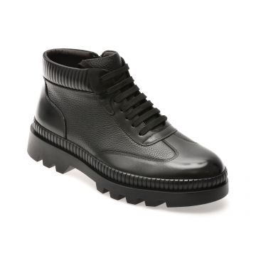 Ghete EPICA negre, B101, din piele naturala