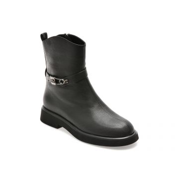 Ghete EPICA negre, W15056, din piele naturala