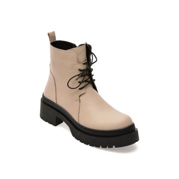 Ghete FLAVIA PASSINI bej, 903BJ, din piele naturala