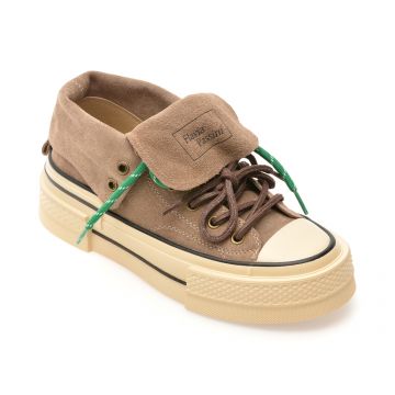 Ghete FLAVIA PASSINI gri, 20516, din piele intoarsa