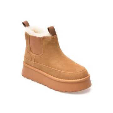 Ghete FLAVIA PASSINI maro, 7522, din piele intoarsa