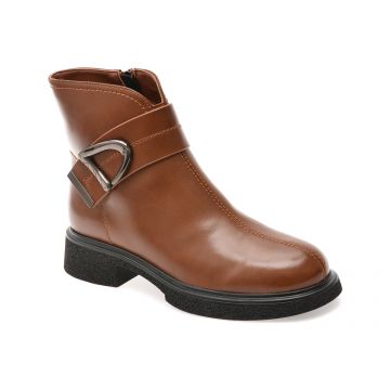 Ghete FLAVIA PASSINI maro, DX727, din piele naturala