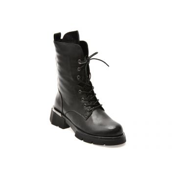 Ghete FLAVIA PASSINI negre, 2122, din piele naturala