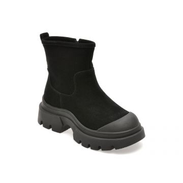 Ghete FLAVIA PASSINI negre, 7310, din piele intoarsa