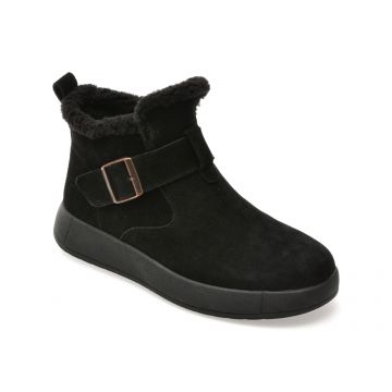 Ghete FLAVIA PASSINI negre, 82318, din piele intoarsa