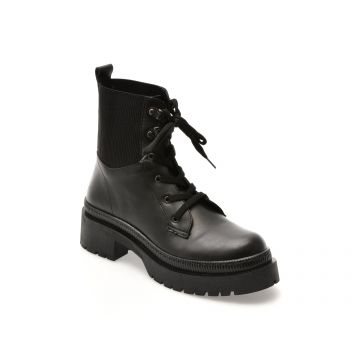 Ghete FLAVIA PASSINI negre, 902SYD, din piele naturala