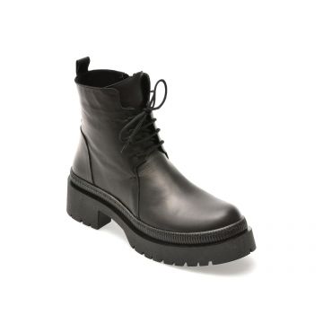 Ghete FLAVIA PASSINI negre, 903SYD, din piele naturala