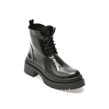 Ghete FLAVIA PASSINI negre, 903SYR, din piele naturala lacuita