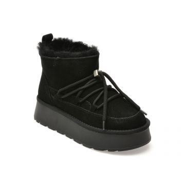 Ghete FLAVIA PASSINI negre, 9533, din piele intoarsa