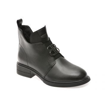 Ghete FLAVIA PASSINI negre, DX793, din piele naturala