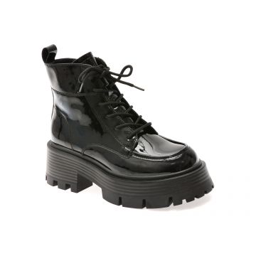 Ghete FLAVIA PASSINI negre, MX339, din piele naturala lacuita