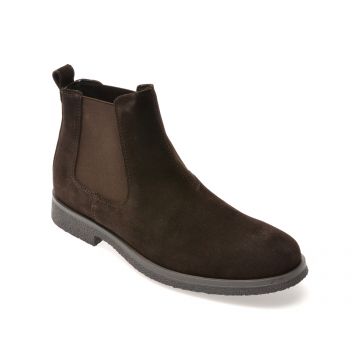 Ghete GEOX maro, U2658A, din piele intoarsa