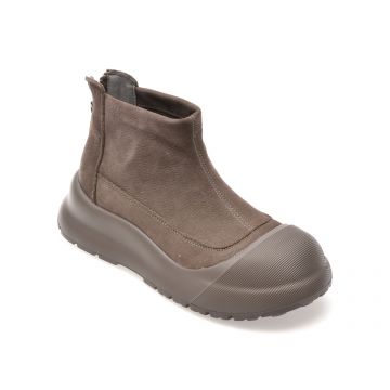 Ghete GRYXX gri, 15112, din piele naturala