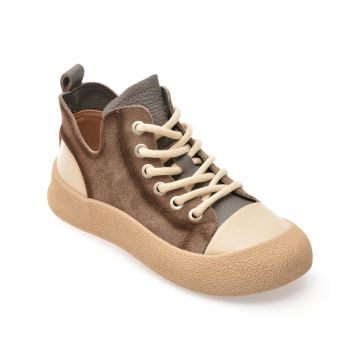 Ghete GRYXX gri, 2751, din piele intoarsa