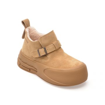 Ghete GRYXX gri, A6623, din piele intoarsa