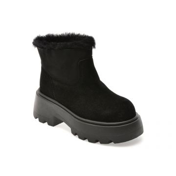 Ghete GRYXX negre, 1511, din piele intoarsa