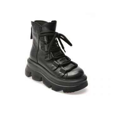 Ghete GRYXX negre, 19698, din piele naturala