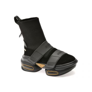 Ghete GRYXX negre, 20127, din material textil